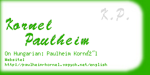 kornel paulheim business card